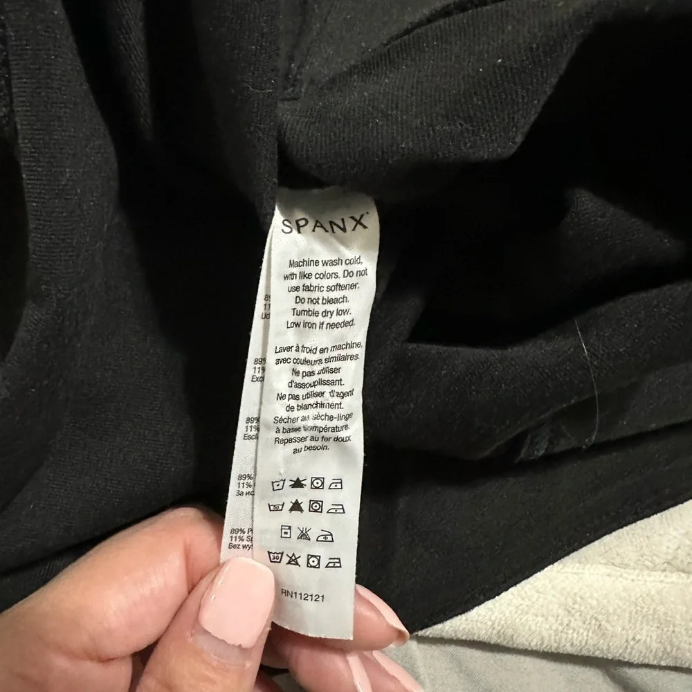 Spanx Black Structured Shaping Cropped Leggings Style 2191 Sz XL - Picture 8 of 9